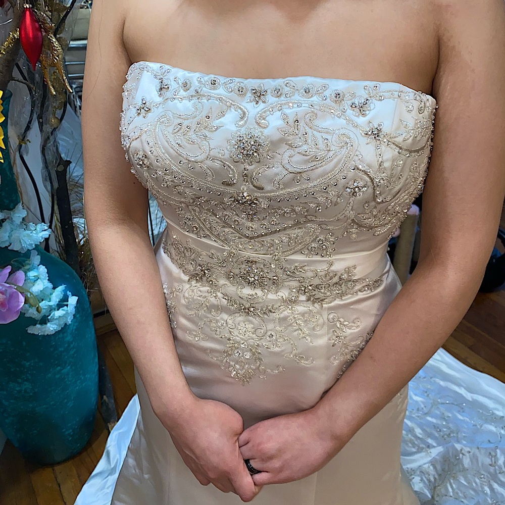 Casablanca Strapless Wedding Gown Size10 ( 8 fit)